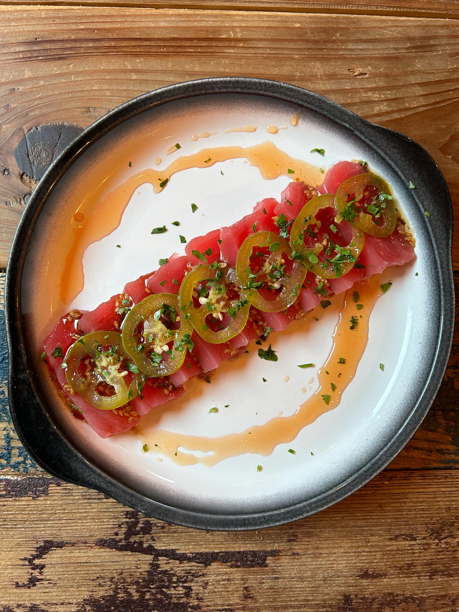 Crudo de thon & sa réduction